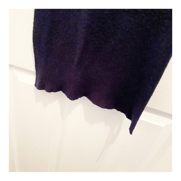 38 Daniel Cremieux Cotton & Cashmere Navy Blue Unisex Scarf - Picture 5 of 6